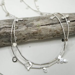 Bubbles double necklace